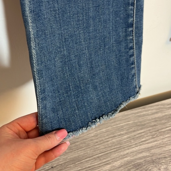 7 For All Mankind High Waist Slim Kick Blue Denim Jeans 28 - Picture 3 of 5